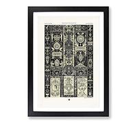 Renaissance Period Pattern by Albert Racinet Framed Print | A2 Black Framed Wall Art | Ready to Hang | Modern Fantasy Picture | Living Room Bedroom Lounge Office