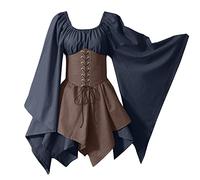 Renaissance Princess Maxi Dress Women's Medieval Queen Dresses Women's Floor Length Victorian Palace Evening Dresses Vintage Cocktail Dress Party Dress Costume for Halloween Carnival Cosplay Party