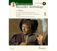 Renaissance Recorder Anthology 3 - 31 Works for Treble (Alto) Recorder and Piano - Sheet Music with Audio Download - Schott Anthology Series - Schott Music (ED 22930D)