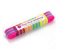 Renaissance Ribbons 2yd Aqua and Hot Pink-1in Wide-Tula Pink Webbing Ribbons, Assorted