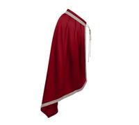 Renaissance Shawl Men Half Shoulder Knight Cape | Half Shoulder Costume Shawl Cosplay for Halloween Carnival Theme Party Home School Masquerade (Red)