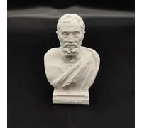 Renaissance Statue Decor Leonardo da Vinci Bust Statue 3D Printing Michelangelo Figure Sculpture for Living Room Home Desk Decor, Raffaello Santi Collection Figurine (Michelangelo)