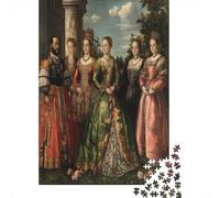 Renaissance Style1000 Piece Impossible for Adults Games Gifts Kids Challenge JigsawQueen And King