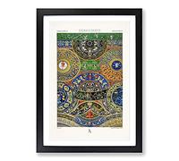 Renaissance Themed Pattern by Albert Racinet Framed Print | A2 Black Framed Wall Art | Ready to Hang | Modern Fantasy Picture | Living Room Bedroom Lounge Office