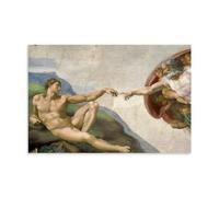 Renaissance Wall Decor The Creation of Adam Michelangelo Buonarroti 1512 Iconic Hand Touch Art Print for Home Artworks Picture Print Wall Art Painting Canvas Gift Decor Homes Decorative Unframe 12x18i