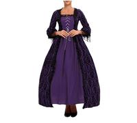 Renaissance Women's Trumpet Sleeve Medieval Retro Gothic Large Size Victorian Gothic Adult Costume Carnival Halloween Costume Cosplay Party Trendy Dresses