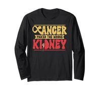 Renal Cancer Picked The Wrong Kidney Cancer Awareness Long Sleeve T-Shirt