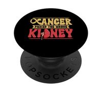 Renal Cancer Picked The Wrong Kidney Cancer Awareness PopSockets Adhesive PopGrip