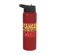 Renal Cancer Picked The Wrong Kidney Cancer Awareness Stainless Steel Insulated Water Bottle