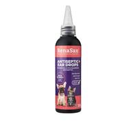 RenaSan Animal Antiseptic Ear Drops - Ear Disinfection for Smelly, Itchy Ears, Kills Bacteria & Yeast, Helps Stop Scratching & Head Shaking, for Dogs & Cats (100ml)