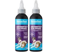 RenaSan Antiseptic Eye Drops (100 ml) - Eye Disinfection, Alcohol-Free, Non-Irritating and Natural Eye Cleaning Solution for Dogs, Cats, Reptiles, Poultry, Avian & Livestock (Pack of 2)