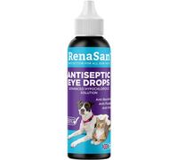 RenaSan Antiseptic Eye Drops (60 ml) Fights infection Alcohol-Free Non-Irritating & Natural Eye Cleaning Solution Dogs Cats Reptiles Poultry Avian