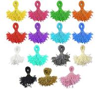 Renashed 1500Pcs 8 inch Hang Tag String Nylon Snap Lock Pin Loop Fastener Hook Ties for Retail Store Clothes Tags, Price Tags, Luggage Label, Shoes Snap Lock, 15 Colors, R-DPX-MIX15
