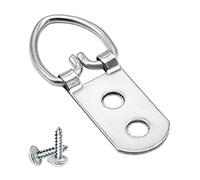 Renashed 50 Pack D-Ring Picture Hangers Heavy Duty 2 Hole with Screws