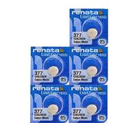 Renata 1.55V 377 Sr 626 SW Button Cell Battery for Wrist Watch Swiss Made - Set of 5 Pieces