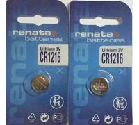 Renata 2 x CR1216 Lithium Coin Cells Batteries 3v Blister Packed Wrist Watch battery - Swiss Made - Button Cell Long Life Batteries (CR1216)