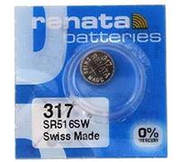 Renata 317 SR516SW Watch Cell Battery Swiss Made 1.55V - Pack of 10