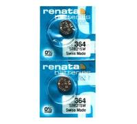 Renata 364 SR621SW Silver Oxide Watch Battery 1.55V (2 Pack)