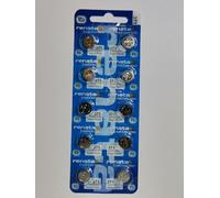 RENATA 371 Battery, Watch, Single Cell, Silver Oxide, 40 mAh, 1.55 V, SR69, Flat Top, 9.5 mm (10 pieces)
