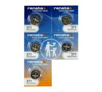 Renata #371 Silver Oxide Battery - 5 Pack