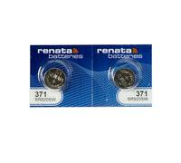 Renata 371 SR920SW Mercury Free Silver Oxide Electronic Batteries (Pack of 2)