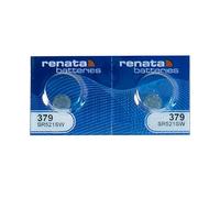 Renata 379 SR521SW Batteries - 1.55V Silver Oxide 379 Watch Battery (2 Count)