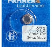 Renata 379 SR521SW Pile bouton à oxyde d'argent pour montre 1,55 V