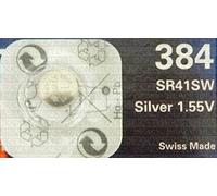 Renata 384 SR41SW Silver Oxide Watch Battery 1.55v Blister Packed