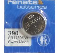 Renata 390 SR1130SW SB-AU Silver Oxide Watch Battery 1.55v Blister Packed
