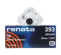 renata 393 SR754W 1PACK X (10PCS) Silver 1.55V Watch battery Made in swiss