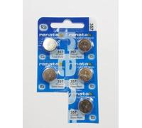 Renata Batteries 357 Silver Oxide 0% Mercury Battery (5 Pack)