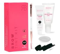 Renata Beauty Brow Tint Kit - Eyebrow Tint Set - Dye Kit with Color Tint, Cream Developer and Styling Brush - Long-Lasting Effect Up to 4 Weeks - 30 Applications [Black]