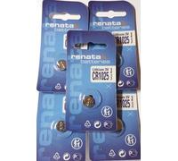 Renata CR1025 30mAh 3V battery - 5 Pieces