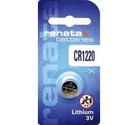 Renata CR1220 lithium battery, 3 V, 40 mAh