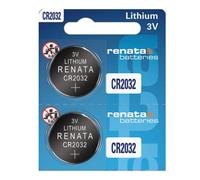 Renata CR2032 Batteries - 3V Lithium Coin Cell 2032 Battery (2 Count)