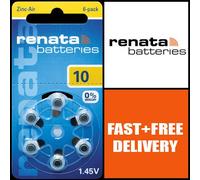 Renata Hearing Aid Batteries 10 (1 pack with 6 batteries)