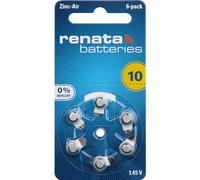 Renata Hearing Aid PR70 Button Cell ZA 10 Zinc-Air 105 mAh 1.4 V Pack of 6