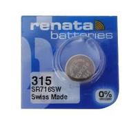 Renata One (1) X 315 SR716SW SB-AT Silver Oxide Watch Battery 1.55v Blister Packed