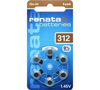 Renata PR41 Hearing Aid Batteries Size 312 Pack of 60 Brown