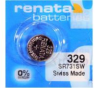 Renata Renata Silver Oxide Button Battery 329 1.55 V 37 mAh Blister Pack of 1