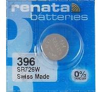 Renata silver oxide watch battery, 1.55 V, blister pack, 396 SR726 W