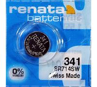 Renata Single Watch Battery Swiss Made Renata 341 or SR714SW 1.55V (5 X 341 or SR714SW)
