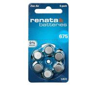 Renata Size 675 Hearing Aid Battery - Pack of 6 Batteries