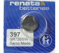Renata/Swatch GroupSilver Oxide Button Batteries Silver Oxide 1.55V32mAhCompatible with: 280-28; 397; 607; D397; GP397; SB-AL; SR59; SR726SW ; V397; V536