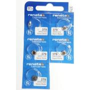 (5 x 379 or SR 521 SW) Renata Single Watch Battery Swiss Made Renata 379 or SR521SW OR AG0 1.5V