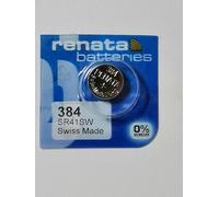 Renata Watch Battery Swiss Made Renata 384 or SR41SW Or AG3 1.5V (1 x 384 or SR 41 SW)