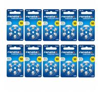 Renata ZA10.DP6 Hearing Aid Batteries 10x Blister Pack of 60 Yellow 1.45 V Pack of 6