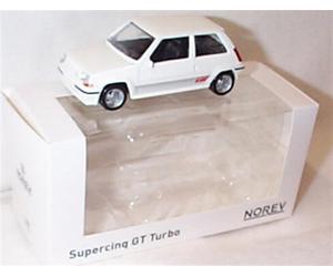 Renault 5 SuperCinq Gt turbo in White 1988 1-43 scale new in box Norev