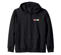 Renault Car Colour Block Text Logo Zip Hoodie
