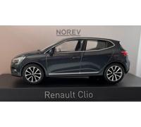 Renault Clio 2019 in titanium grey, 1:43 scale diecast model from Norev, 51782
